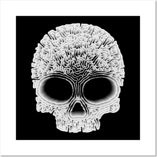 Coral Skull Posters and Art